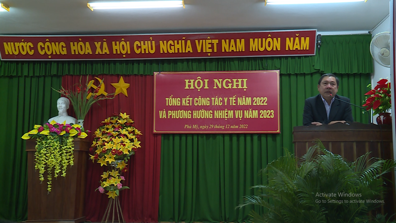 Phó giám đốc SYT - Nguyễn Văn Trung phát biểu tại Hội nghị